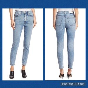 NWT Re/Done 90s  High Rise Ankle Crop Stretch Jeans